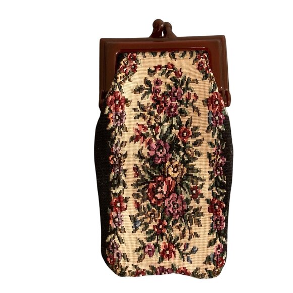 Vintage Tapestry Floral Coin Purse Bag Glasses Case And Clutch Bundle - Picture 4 of 6